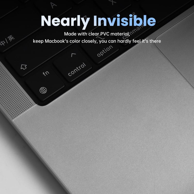 imComor Palm Rest Cover Skin Compatible with 2025 2024 2023 MacBook Pro 16 Inch M4 M3 Chip A3403 A3186 A2991 Trackpad Protector Touch Pad Cover Skin, Apple MacBook Pro 16" Accessories, Clear (4-Piece) - Image 4